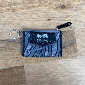 Coach zebra coin purse